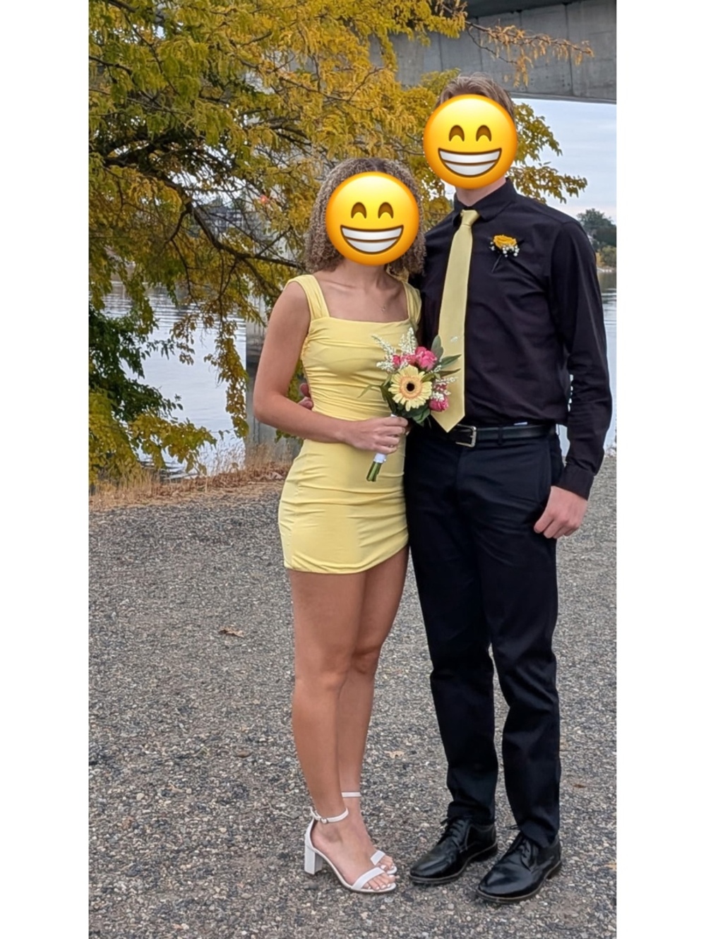 Yellow Sleeveless Mini Dress with Open Back and Tie Detail